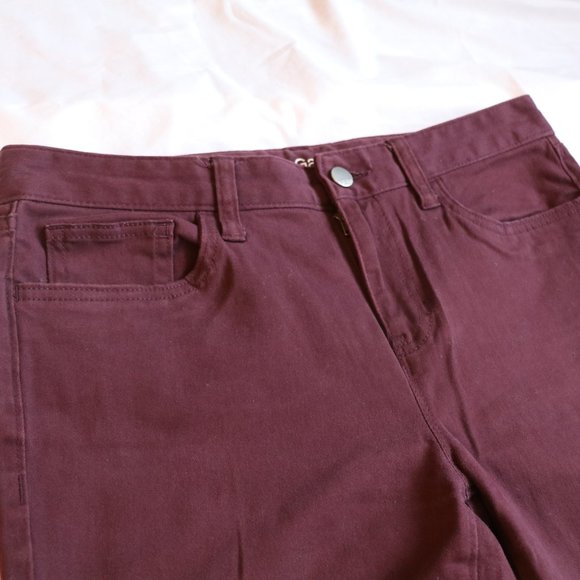 Burgundy Skinny Jeans - Picture 2 of 4